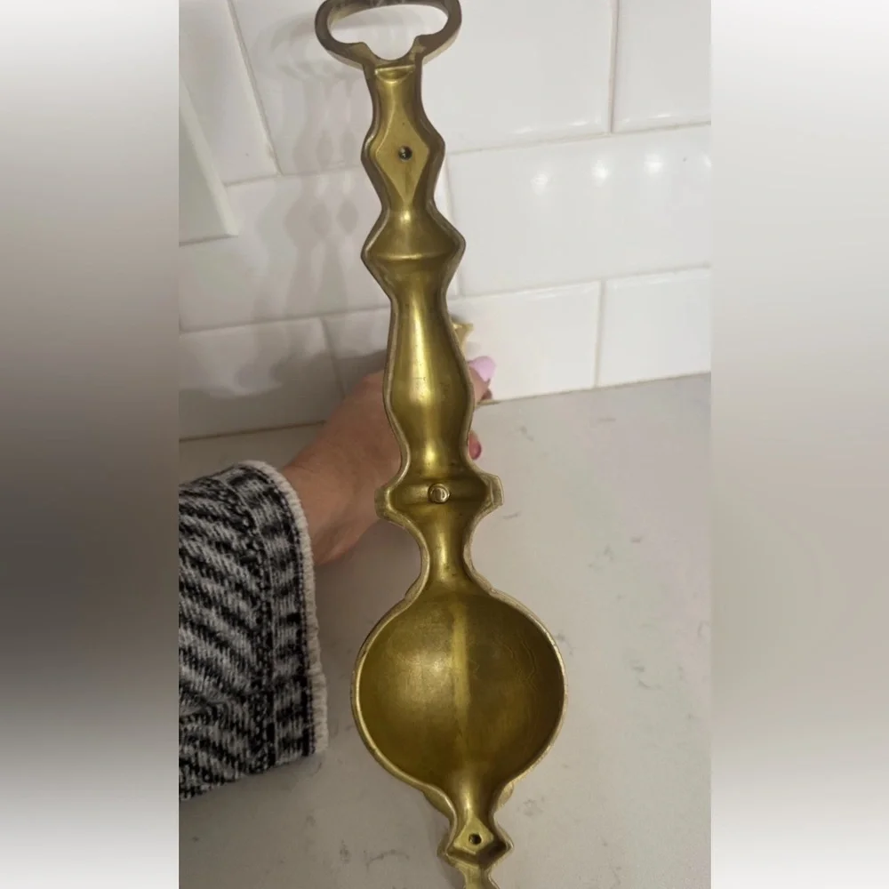 Vintage Solid Brass Candlestick Wall Mount Sconce Candle Holder Single